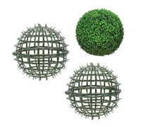 JOYWU Topiary Ball Frames Set of 2, Plastic Plant Support Cages, Artificial Grass Ball Frame for DIY Flower Arrangement, Moss Ball Holder for Wedding Home Garden Decoration (30cm/12in)