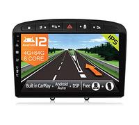 Joyx Android 10 Car Radio Fits Peugeot 308/408 (2010-2016) - 4G + 64G - Built-in DSP / Carplay / Android Car - Camera MIC - 10.1 Inch - With SWC 4G WiFi Bluetooth 5.0 DAB Fast Boot 360 Camera