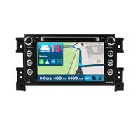 JOYX Android 10 Double Din Car Stereo Fit for Suzuki Grand Vitara (2005-2018) Head unit - 4G+64G - Built-in DSP Carplay Android Auto - Free LED Camera MIC - 7 Inch -Support DAB WIFI BT Steering Wheel