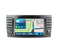 JOYX Android 12 Car Radio Suitable for Benz E-Class W211 CLS Class W219 - [4G+64G] - [Built-in DSP + Carplay + Android Car] - LED Camera Mic Free - Steering Wheel Control 4G WiFi BT DAB - 2 DIN 7 Inch