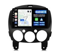 JOYX Android 13 Car Radio Suitable for Mazda 2 (2007-2012) - [4G+64G] - Built-in DSP/Carplay/Android Car - Camera MIC Free - 10.1 Inch 2 Din - Support SWC 4G WiFi BT DAB Fast Boat 360-Camera