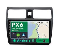 JOYX PX6 Android 10 Car Stereo Fit for SUZUKI SWIFT 2005-2016 Head Unit - 10.1 inch - GPS 1 Din - Free Camera - 4G/64G - Support HDMI BT4.0 DAB WIFI Steering Wheel 4K-Video Mirrorlink AHD-Camera 4G