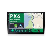 JOYX PX6 Android 10 Car Stereo Head unit | 9 Inch | 4G-RAM / 64G-ROM | Free Backup Camera | GPS 1 Din | Support Bluetooth4.0 HDMI 4K-Video AHD-Camera Sat Nav WIFI Steering Wheel DAB Carplay Google