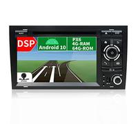 JOYX PX6 Android 10 Double din Car Stereo Fit for AUDI A4 (2003-2011) -【Bulit in DSP】-【4G+64G】- 7 Inch - Free Canbus Backup Camera - Support HDMI 4K-Video DAB Steering Wheel Bluetooth5.0 Carplay 4G
