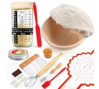 Joyyy Sourdough Bread Proofing Basket Kit (Black)