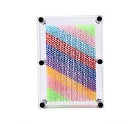 Joyzan 3d Art Sculpture, Novel Pin Toy Metal Board Impression Colorful Hand Mold Sculpture Needle Toys Painting Sculptures Desk Rainbow Picture Gadget Frame Novelty Desktop Gadgets Face Retro Game