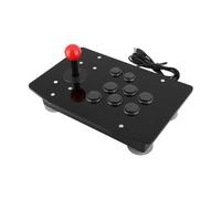 Joyzan Arcade Joystick, USB Arcade Fighting Stick Street Rocker Fighter Handle Button Fixed Large Suction Panel DIY Rotation Handle Controller Replacement Parts Adjustable Competition Style