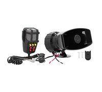 Joyzan Car Siren Speaker, Alarm Vehicle Horn Mic Pa Speaker System Emergency Sound Amplifier Tones Tone Loud for Immobilizer Kit Cars Vans Trucks Motorcycles Ship Boat Van Truck Vehicles Police Fire
