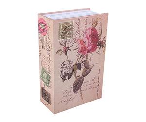 Joyzan Decorative Faux Book Box, Vintage Book Storage with Key Stacked Hardcover Books Boxes Secret Hidden Storing Safe Security Fake Display Decor for Home Office Money Jewelry Ornament 18x11.5x5.5cm