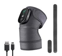 Joyzan Knee Massager, Cordless Heated Knee Support 3 Adjustable Vibration Temperature Knee Brace Heating Massage Wrap Rechargeable Pads with 2 Extension Strips for Elbow Shoulder Muscle Relax Relieve