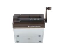 Joyzan Manual Paper Shredder, 1L Desktop Micro Cut Dust Box Portable Hand Crank Mini Shredder with Handle Documents Papers Cutting Tool Compact Structure Simple Operation for Office Home School