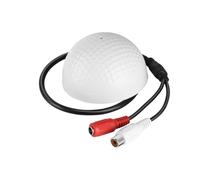 Joyzan Microphone for CCTV Camera, Mic Audio Pickup Device Mini Monitoring Head Security Camera 100 Square Meter Wide Range High Sensitive External Outdoor Recorder DVR Surveillance System HiFiSound