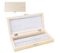 Joyzan Microscope Slides, 50PCS Wooden Blood Slide Box Biology Glass Prepared Specimens Holding Storage Case Holder Set with Metal Buckle Hinge for Slice Collection Lab Student School 23x10.6x3.5cm