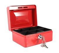 Joyzan Mini Safe Box, Steel Petty Lockable Case with Key Handle Lock Hidden Diversion Portable Security Storage Devices Small Lockable Box for Bankcard Jewelry Pictures Home Office Travel