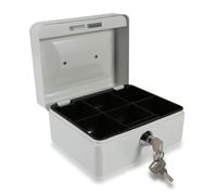 Joyzan Mini Safe Box, Steel Petty Lockable Storage Box Case with Key Handle Lock Hidden Diversion Portable Security Devices Small Lockable Box for Bankcard Jewelry Pictures Home Office Travel