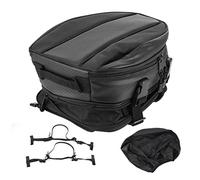 Joyzan Motorcycle Tail Bag, 14x24x9cm Motorbike Rear Seat Bag 7.5L-10L Saddle Bags Helmet Storage Panniers Back Luggage Box Backpack Enduro Dirt Bike for Men Women Riding Sports Travel Camping