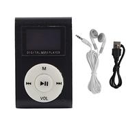 Joyzan Mp3 Players, Portable Digital Music Media Player with BackClip LCD Screen Mini MP3 Sports FM Radio Voice Recorder Support 32GB Memory Card Earphone USB Cable for Outdoor Running(Black)