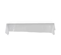 Joyzan Polyester Tablecloths, Rectangle Shaped Tablecloth Wrinkle Resistant Washable Table Cloth Cover Dust Proof Stain Banquet Wedding Party Decor for Buffet Parties Holiday Dinner More(White)