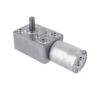 Joyzan Reversible High Torque Worm Geared Motor, DC 12V Reduction Motor CW CCW Turbo Gear Box Electric Motors Turbine Reducer Gearbox for Windows A Door Opener Miniature Winch No Self Locking(6RPM)
