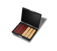 Joyzan Saxophone Clarinet Reed Storage Case, Sax Reeds Case Bag PU Leather Wood Container Waterproof Carrying Holder Box for 6pcs and Lovers Playing Musical Instrument Accessories Travel Use, Black