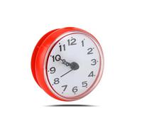 Joyzan Shower Clock Suction Cup Wall Clock Mini Bathroom Clock Waterproof Bath Suction Clock for Shower Washroom Kitchen(红色)