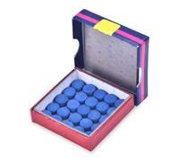 Joyzan Snooker Cue Replacement Tips, 10mm Cues Tips Blue Diamond Pool Head Billiard Stick Tip Kits with Storage Box for Billiards Rooms Snookers Lovers Accessories Tackle Parts Repair Tool, 50Pcs
