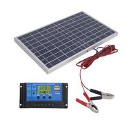 Joyzan Solar Panel Polycrystalline, PV Module Silicon Trickle Charger Maintainer Clip Monocrystalline Charging Portable Kit Built Smart Controller for Vehicle Boat RV Pane Outdoor
