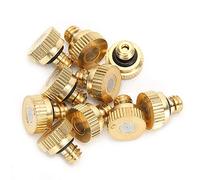 Joyzan Threaded Mister Nozzles, Irrigation Sprinkler Heads Micro Brass Mist Nozzles Tees Spray Tee Drip Kit Water Atomizing Cooling Dust Control Mist Pressure Sprayer Landscaping Humidification