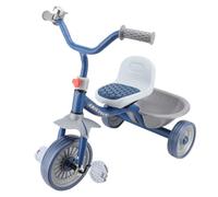 Joyzan Toddler Tricycle, with Foldable Front Footrest 3 Wheels Trike Lighting Rider Adjustable Seat Steel Frame Training Removable Handlebar Junior Cruiser Balance Bike Raido