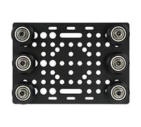 Joyzan V Gantry Plate, Slot Solid Wheels Kit Extrusion Profiles Table Linear Rod Universal Rail Set Aluminum Extrusion 3D Printer CNC Router Machine Parts Actuator Board Black