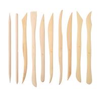 Joyzan Wooden Clays Tool, 10pcs Polymer Clay Tools Wood Pottery Sculpting Set Double Ended Carving Modeling Scraper Kit Ceramic Engraving Embossing Shaping Smoothing Painting Dots for DIY Art Crafts