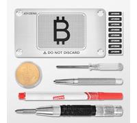 JOYZENS Stainless Steel Seed Phrase Punch Plate Kit, Crypto Wallet Backup, Compatible with Trezor, Ledger, SafePal