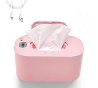 JOYZMDOLS Wipe Warmer with Digital Display,Large Capacity Wipes Dispenser, 3 Mode 40-60 °C Adjustable of Temperature Heating Control,Warms Quickly and Evenly, Comfort and Safety for Baby (Pink)