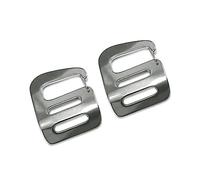 Joyzol G-Hook Wave Buckles, 2PCS Stainless Steel Webbing Buckle Clip with Spring Push Gate Heavy Duty Adjustable Backpack Strap Belt Hardware Outdoor Carabiners Hook 5/8inch(16mm), Silver,