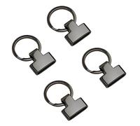 Joyzol Key Fob Hardware, 4PCS Wristlet Clasp with Key Ring 3/4inch(20mm) Lanyard Fasteners for Car Keychain Strap DIY Craft Purse Making Supplies(Gun Black)