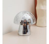 JOZHENJU Reflective Silver Mushroom Disco Ball - 4.9 Inch Handmade Mirror Glitter Decor for Parties, Home, Stage, and Table - Creative Retro Disco Mushroom Decorations for Unforgettable Events