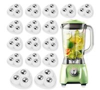 JOZMMZEOOA 16 Pcs Self Adhesive Caster Wheels Mini Small Appliance Rolls 360 Degree Rotation Sticky Ball Casters for Kitchen Small Appliance Storage Bins (White)
