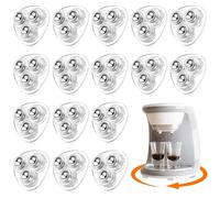 JOZMMZEOOA 16 Pcs Self Adhesive Caster Wheels Mini Small Appliance Rolls 360 Degree Rotation Sticky Ball Casters for Kitchen Small Appliance Storage Bins (Transparent)