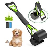 JOZMMZEOOA 17in Pet Pooper Scooper with Long Handle Collapsible Poop Scoops for Dogs and Cats High Strength Material and Durable Spring with Waste Bags & Bags Dispenser