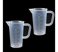 JOZMMZEOOA 2pcs 100ml Small Plastic Measuring Jug, Mini Graduated Measuring Jugs for Precise Lab, Craft & Kitchen Use