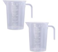JOZMMZEOOA 2pcs 500ml Plastic Measuring Jug, Large Graduated Measuring Jugs with Easy Pour for Baking, Mixing & Kitchen
