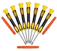JOZMMZEOOA 7 Pcs Torx Screwdriver Sets T3 T4 T5 T6 T7 T8 T10 Precision Torque Screwdriver Anti Slip Bits to Repair Clean Replace Parts（Contains 3 Double-Ended Disassembly Sticks）