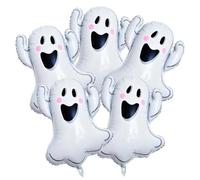 JOZMMZEOOA Pack of 5 Ghost Balloons 75 cm Halloween Foil Ghost