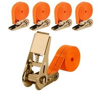 JOZMMZEOOA Ratchet Tie Down Straps Heavy Duty, 6M x 2.5CM (236.2" x 0.98"), 1000kg Load Capacity, Adjustable Tensioner Straps for Van, Trailer, Cargo (4-Pack)