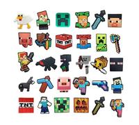 JOZMMZEOOA Shoe Charm, Clog Decoration PVC Shoes Decorations Mine Craft Shoe Buckles, Cartoon Anime Game Charms Shoe Accessories for Boys Girls Men Women, 3cm, Plastic, No Gemstone