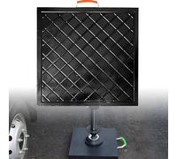 JozyJul Crane/Jacks/Bucket Trucks Pad Portable Outrigger Pad High Density, 27 23 19 15 11 Inch Wide Black Square Stackable Leveler Pads For Under Camper Stabilizer Legs 30x30x3cm/11.8x11.8x1.2in