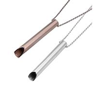 Jozzken Stress Relief Mindful Necklace - 2PCS, Unisex, Adults (18+), Stainless Steel, Necklace