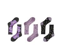 JOZZOSAA Women’s Cute Funny Novelty Casual Cotton Crew Socks Funky Gifts for Women Girl in a Multipack of 3 Assorted Colours Size 4-8 (Purple)
