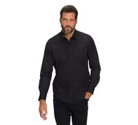 JP 1880 Men's 1/1 Flexnamic Kent MBF Shirt, Black, 5XL, Black, XXXXX-Large
