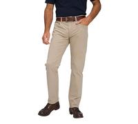 JP 1880 Men's 5-Pocket Twill Bauchfit, Garment Dyed Pants, Sand, 70